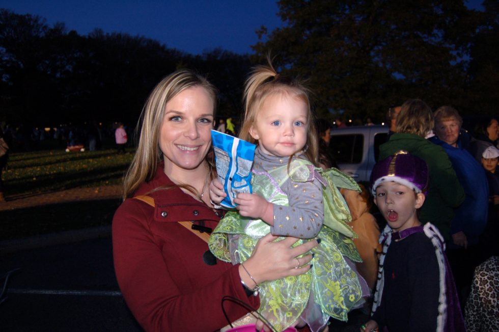 Nicole Durham, Treasury Analyst II, with her daughter Mia dressed as Tinker Bell. 